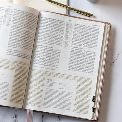 CSB Study Bible, Rose Gold LeatherTouch, Indexed