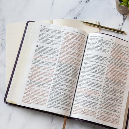 KJV Large Print Thinline Bible, Plum LeatherTouch