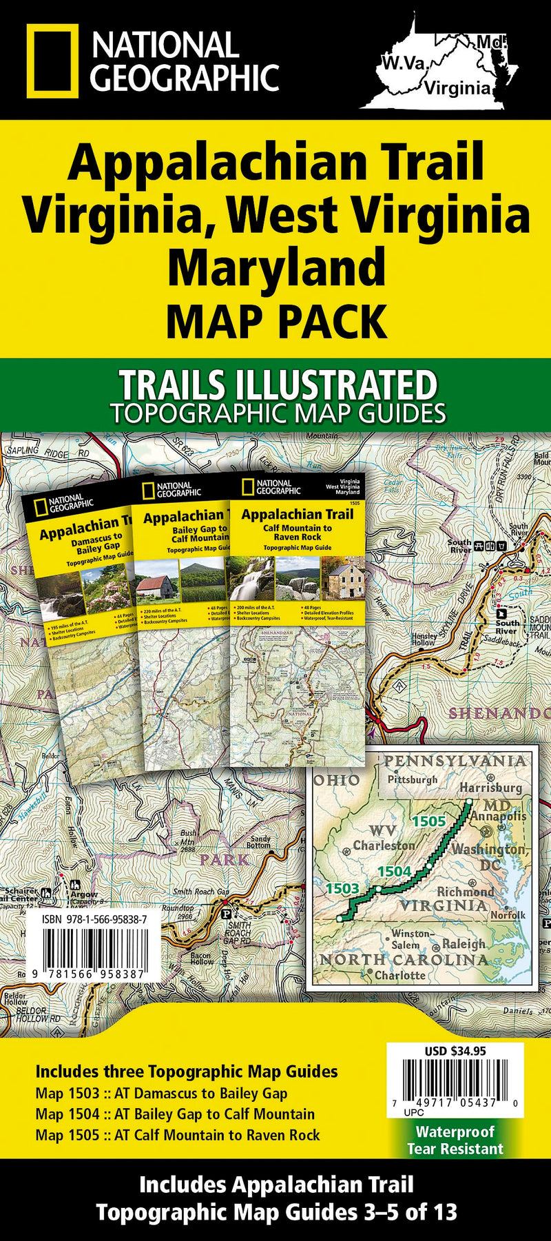 Appalachian Trail: Virginia (National Geographic Trails Illustrated Map