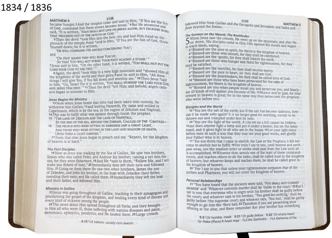 NASB Large Print Compact Bible, Blue, Leathertex, 1995 text