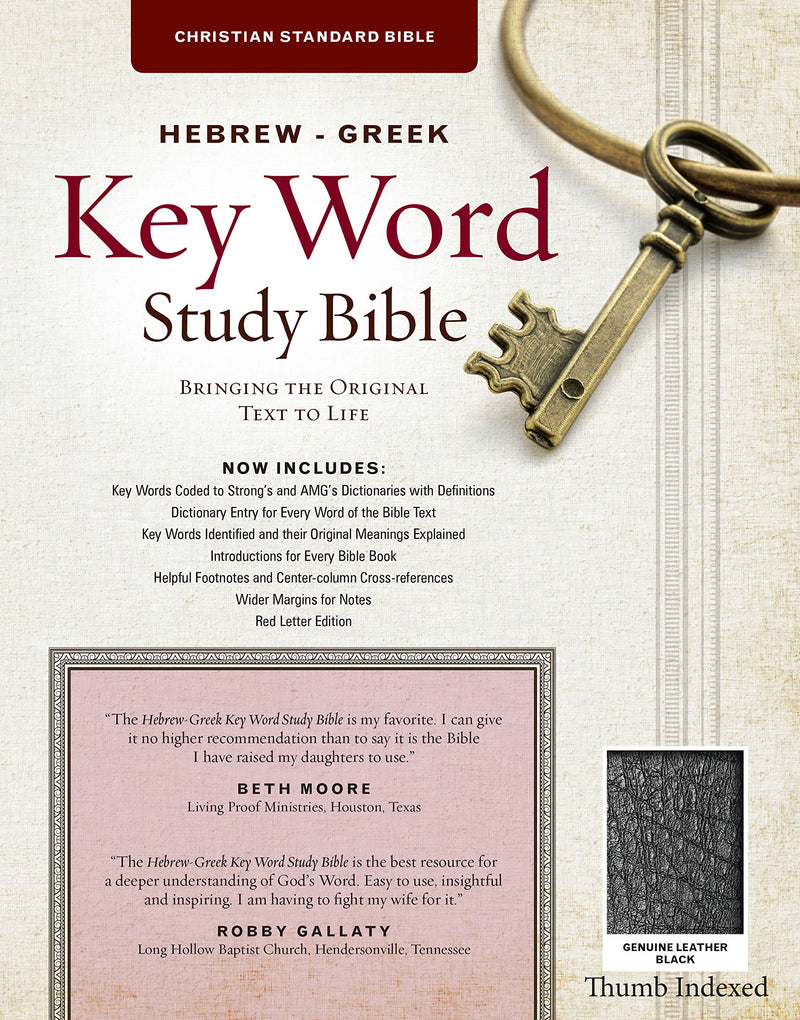 CSB Hebrew-Greek Key Word Study Bible Black, The