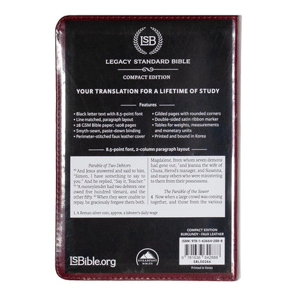 LSB Compact Bible, Burgundy