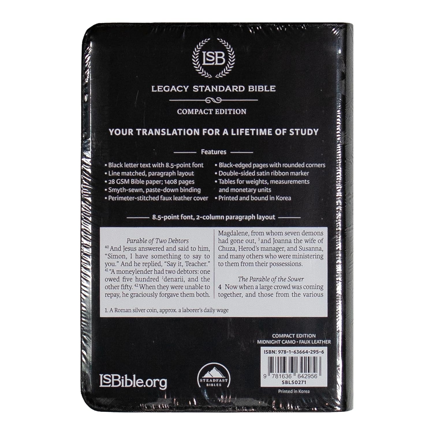 LSB Compact Bible, Midnight Camo