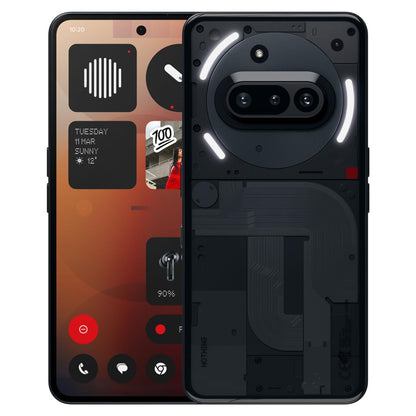 Nothing Phone (3a) 128 GB - mobile phone with 32 MP front camera, 30x ultra zoom, 50W fast charging and 6.77" FHD+ flexible AMOLED display - Black