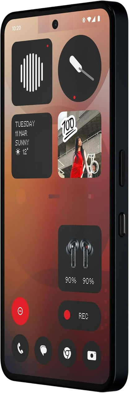 Nothing Phone (3a) 128 GB - mobile phone with 32 MP front camera, 30x ultra zoom, 50W fast charging and 6.77" FHD+ flexible AMOLED display - Black