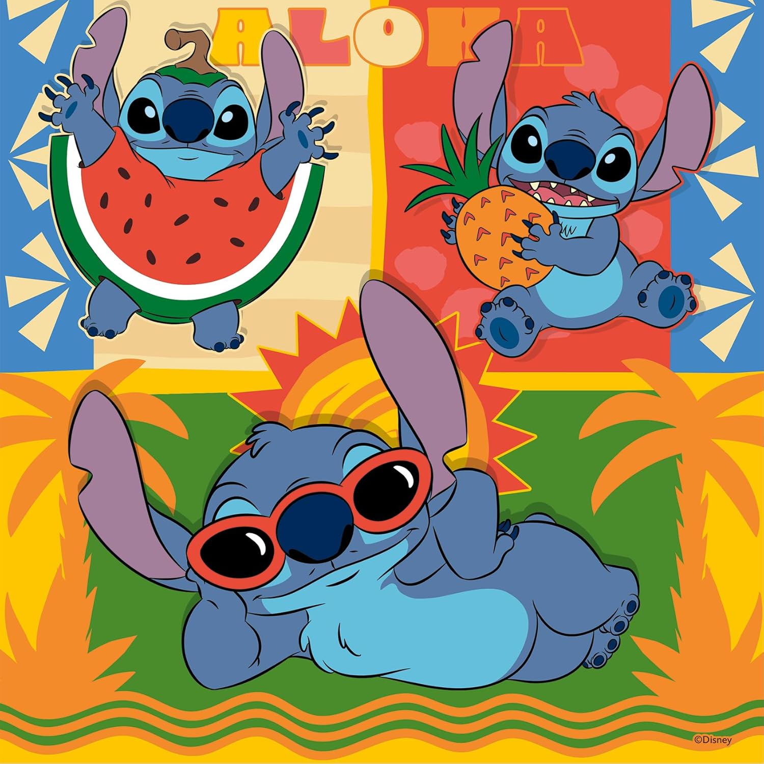Ravensburger Disney Stitch 3x 49 Piece Jigsaw Puzzles for Kids Age 5 Years Up