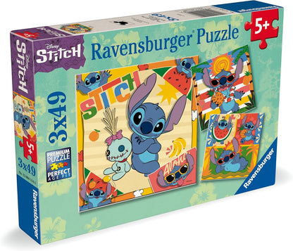 Ravensburger Disney Stitch 3x 49 Piece Jigsaw Puzzles for Kids Age 5 Years Up