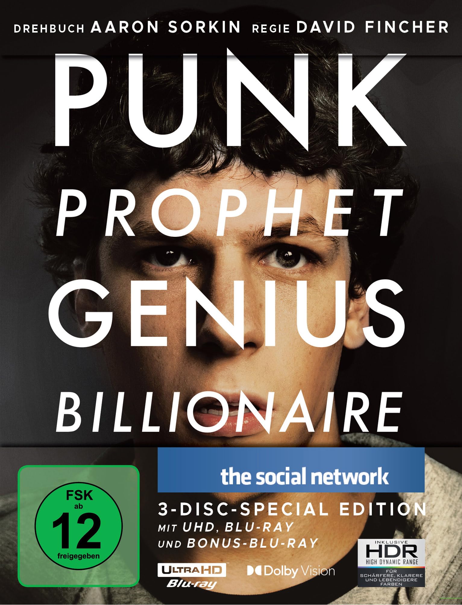 The Social Network (Limited Steelbook, 4K-UHD+2 Blu-rays