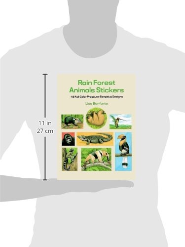 Rain Forest Animals Stickers: 48 Full-Color Pressure-Sensitive Designs (Dover Stickers