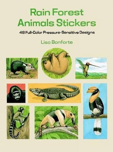 Rain Forest Animals Stickers: 48 Full-Color Pressure-Sensitive Designs (Dover Stickers