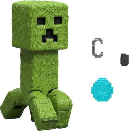 Mattel Minecraft Action Figure & Accessories Set, 4-inch Creeper Posable Character Collectible Inspired by A Minecraft Movie, JFR58