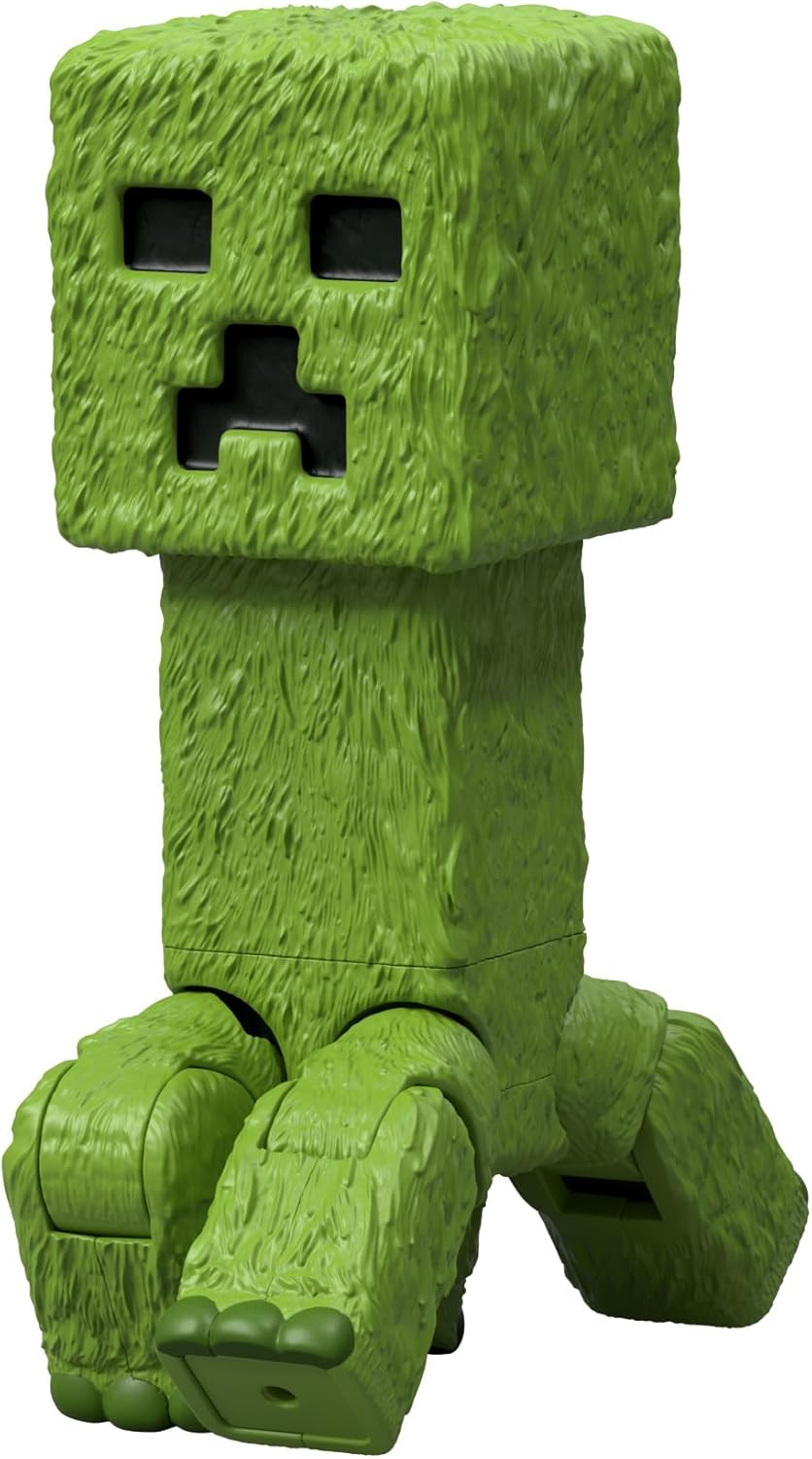 Mattel Minecraft Action Figure & Accessories Set, 4-inch Creeper Posable Character Collectible Inspired by A Minecraft Movie, JFR58