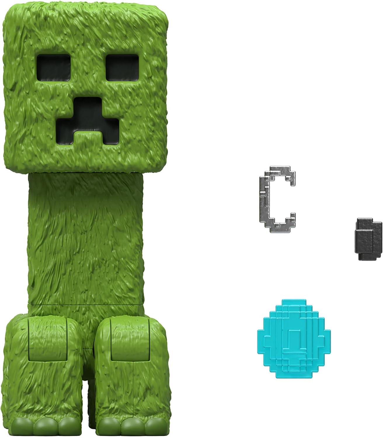 Mattel Minecraft Action Figure & Accessories Set, 4-inch Creeper Posable Character Collectible Inspired by A Minecraft Movie, JFR58