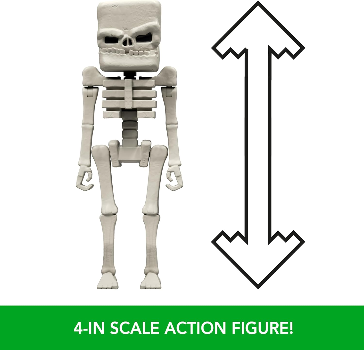 Mattel Minecraft Action Figure & Accessories Set, 4-inch Skeleton Posable Character Collectible Inspired by A Minecraft Movie