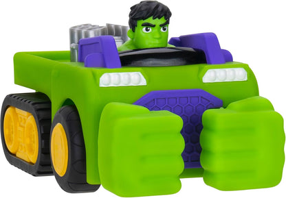 SPIDEY AND HIS AMAZING FRIENDS MARVEL Team Up Tank - Combining 6-Inch Hulk Smash Tank and 4-Inch Spidey Glider Jet