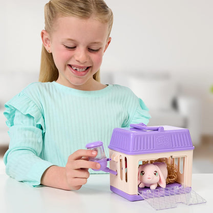 Little Live Pets Mama Surprise Minis Bunny Toy, zorg voor je Mama Bunny in hun hok om 2, 3 of 4 mini-baby's te onthullen