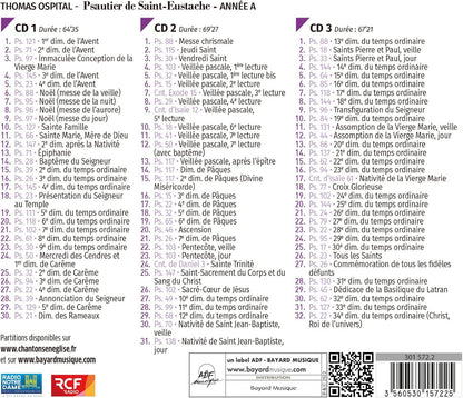 Psautier de Saint-Eustache année A: Psaumes des dimanches et fêtes