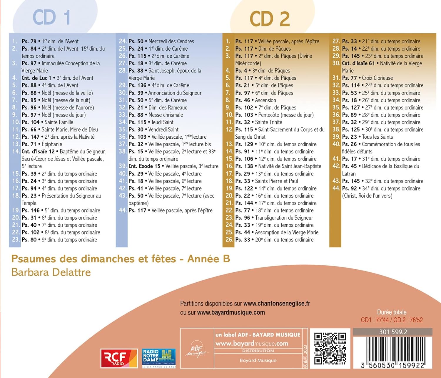 LIVRE : PSAUMES DES