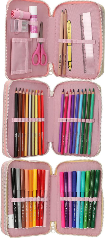 Ylvi - Triple Pencil Case - Color Cloud - Candy Colors