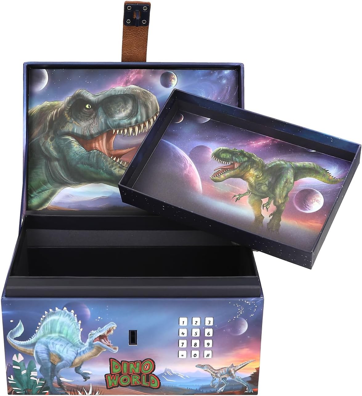 Dino World - Treasure Chest With Code, Sound And Light - (0413441)