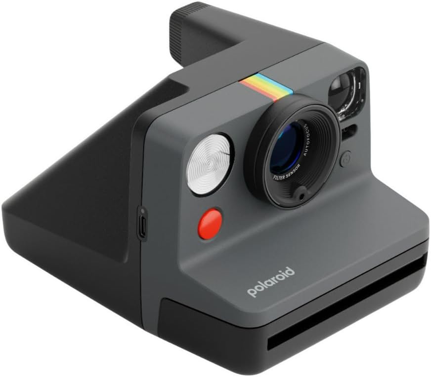 Polaroid Now Gen 3 Instant Camera, Black + Color Film Bundle (8 photos)
