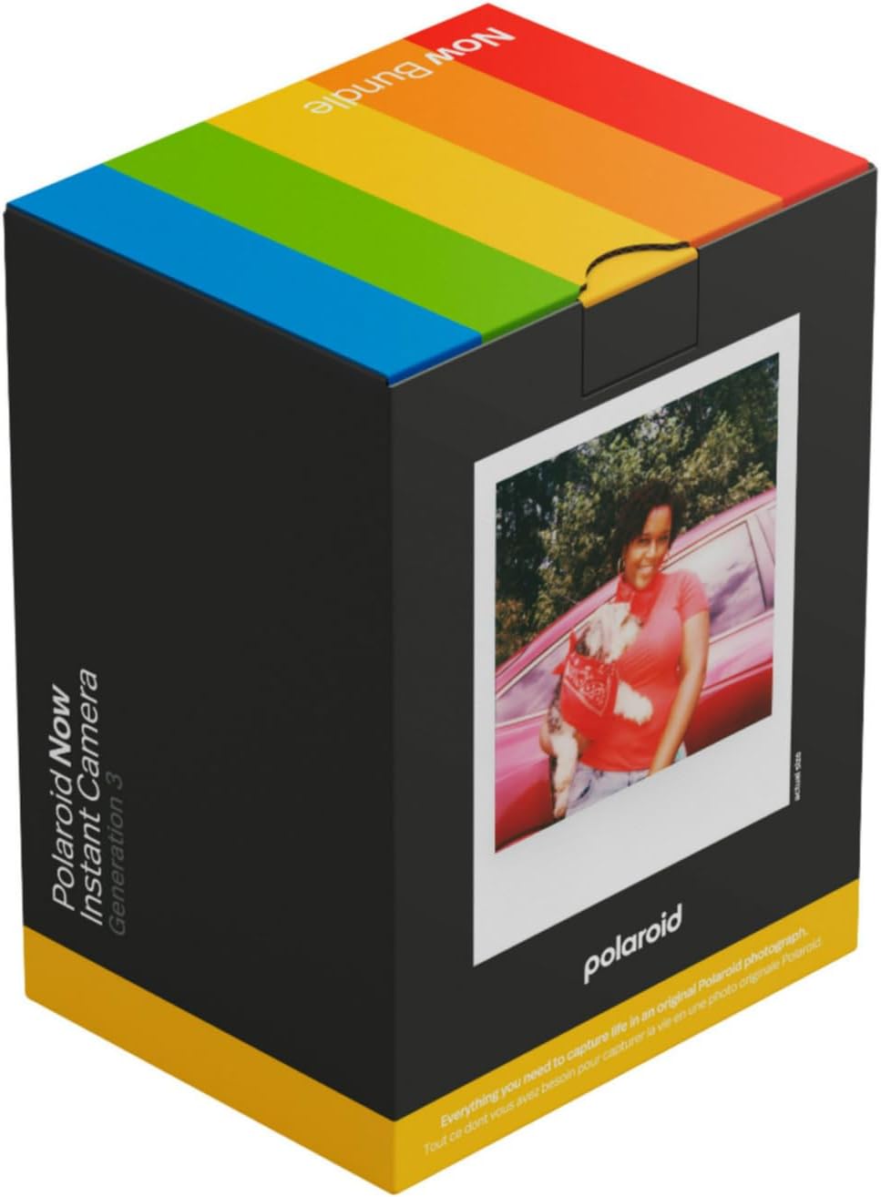 Polaroid Now Gen 3 Instant Camera, Black + Color Film Bundle (8 photos)