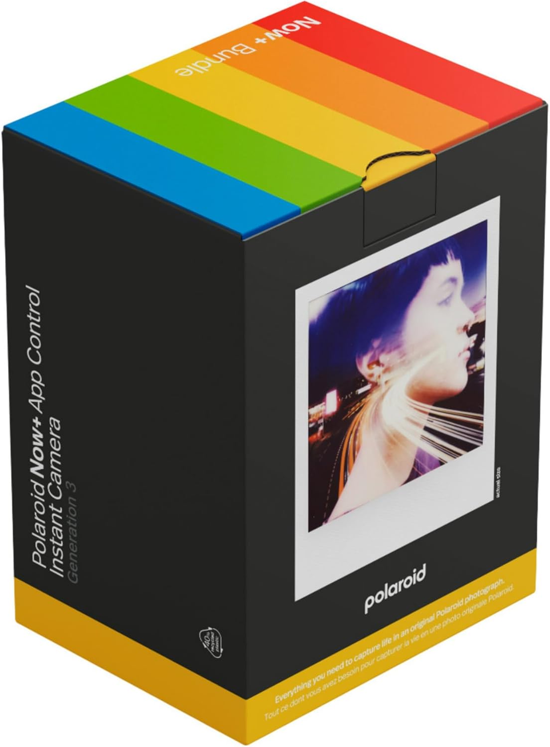 Polaroid Now+ Gen 3 Instant Camera, Black + Color Film Bundle (8 photos