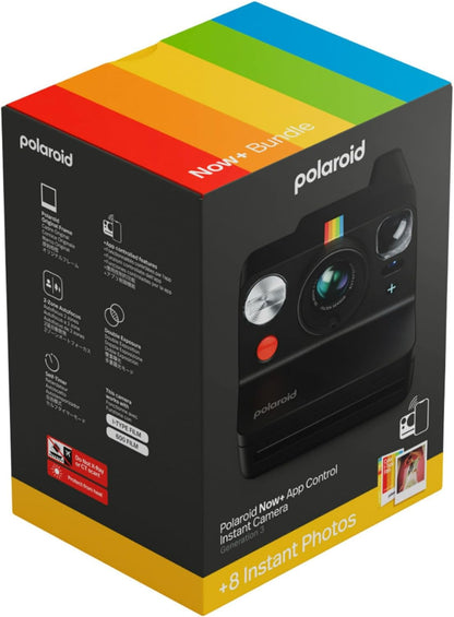 Polaroid Now+ Gen 3 Instant Camera, Black + Color Film Bundle (8 photos