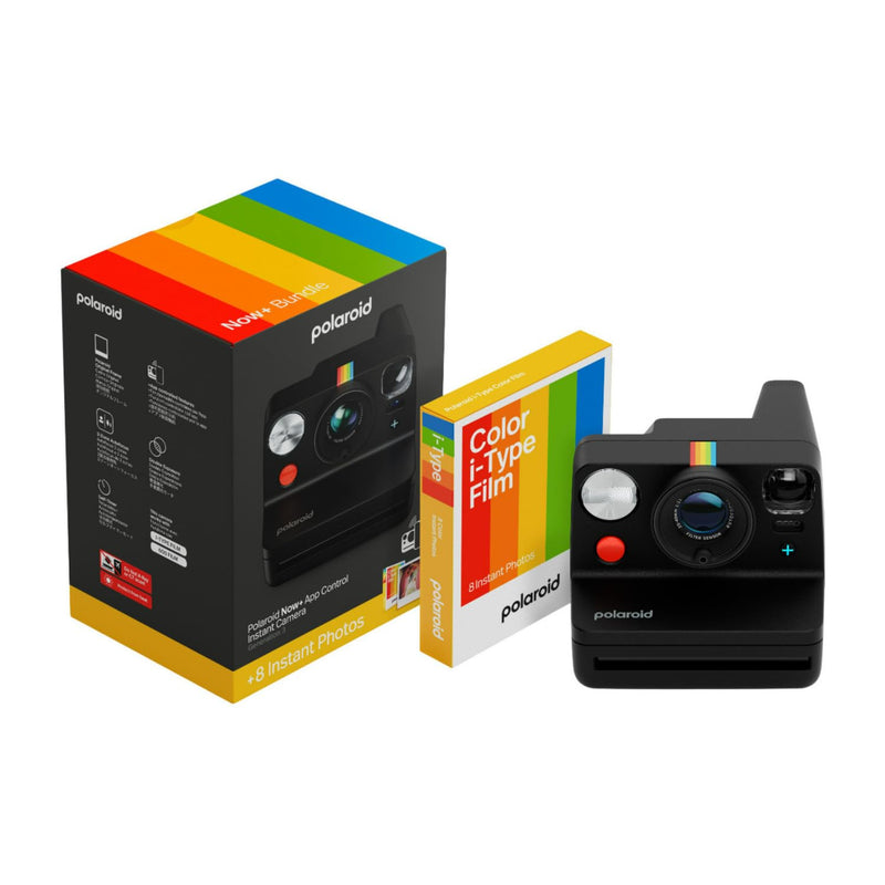 Polaroid Now+ Gen 3 Instant Camera, Black + Color Film Bundle (8 photos