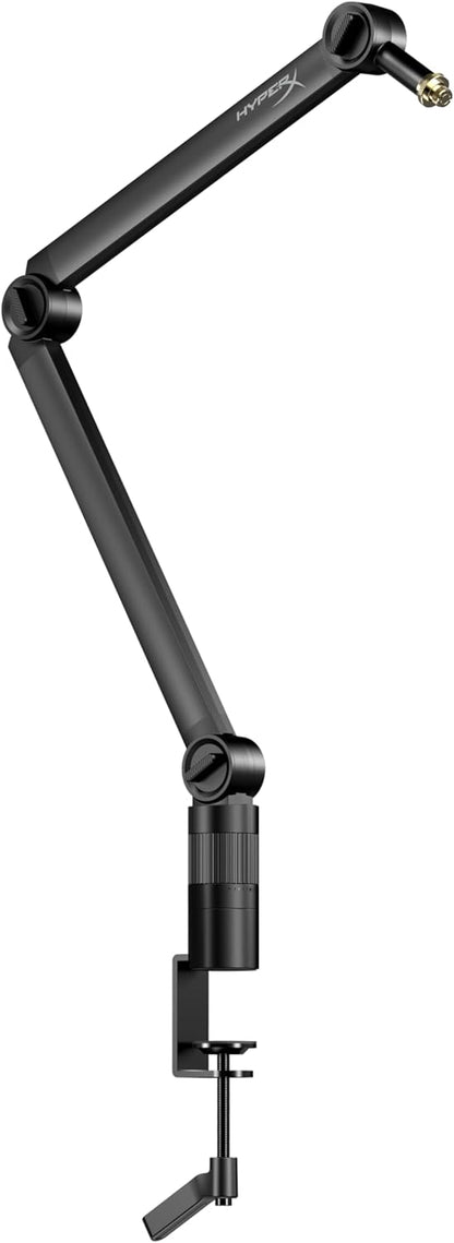 HyperX Caster, Braccio di Supporto per Microfono e Camera da 0,2 kg a 1 kg con Attacco Filettato da 1/4", 3/8" o 5/8", Rotazione a 360°, Cavi Nascondibili al suo Interno, Nero