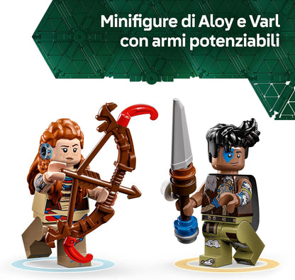 LEGO Horizon Adventures Aloy e Varl Contro Arcapode e Secodonte, Gioco d'Avventura per Bambini e Bambine da 9 Anni dal Videogioco con 2 Modellini da Costruire di Robot Giocattolo, Idea Regalo 77037