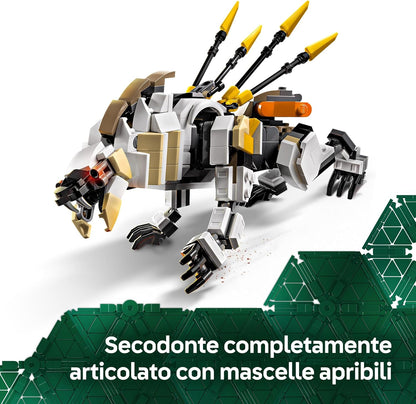 LEGO Horizon Adventures Aloy e Varl Contro Arcapode e Secodonte, Gioco d'Avventura per Bambini e Bambine da 9 Anni dal Videogioco con 2 Modellini da Costruire di Robot Giocattolo, Idea Regalo 77037