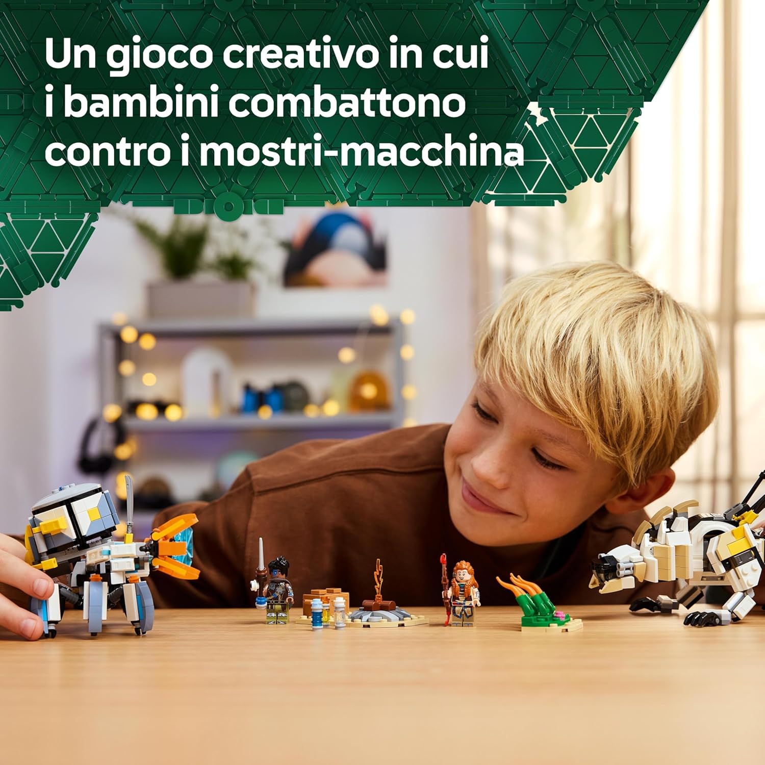 LEGO Horizon Adventures Aloy e Varl Contro Arcapode e Secodonte, Gioco d'Avventura per Bambini e Bambine da 9 Anni dal Videogioco con 2 Modellini da Costruire di Robot Giocattolo, Idea Regalo 77037