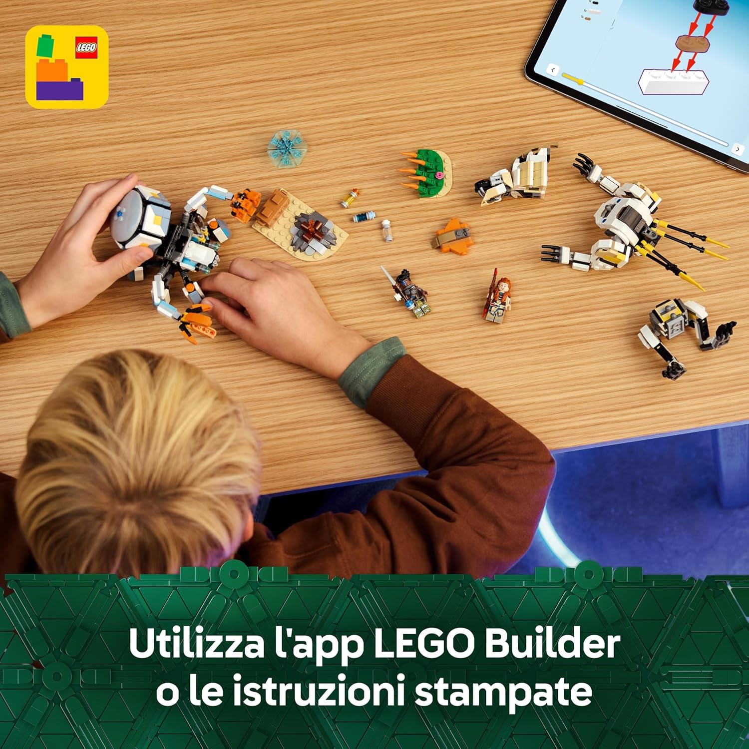 LEGO Horizon Adventures Aloy e Varl Contro Arcapode e Secodonte, Gioco d'Avventura per Bambini e Bambine da 9 Anni dal Videogioco con 2 Modellini da Costruire di Robot Giocattolo, Idea Regalo 77037