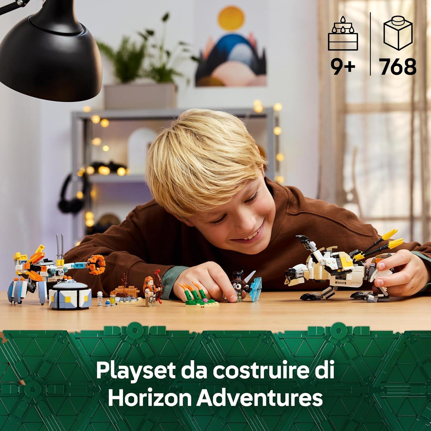 LEGO Horizon Adventures Aloy e Varl Contro Arcapode e Secodonte, Gioco d'Avventura per Bambini e Bambine da 9 Anni dal Videogioco con 2 Modellini da Costruire di Robot Giocattolo, Idea Regalo 77037