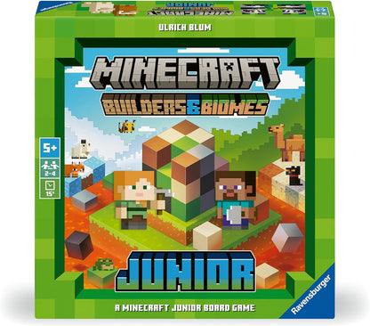 Ravensburger Minecraft Gifts for Boys - Builder & Biomes Junior Board Game for Kids Age 5 Years Up