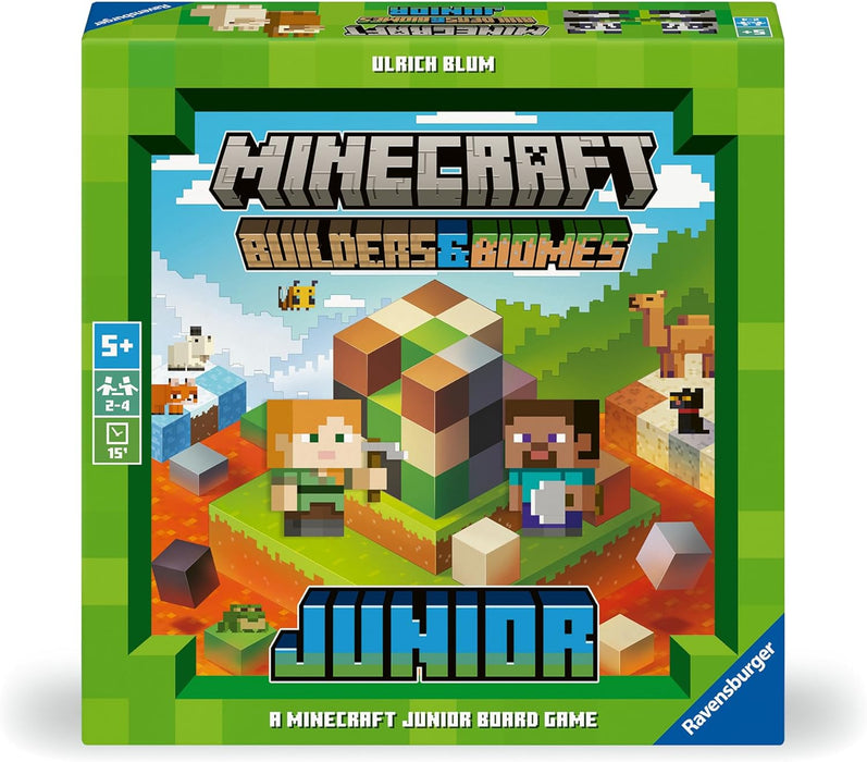 Ravensburger Minecraft Gifts for Boys - Builder & Biomes Junior Board Game for Kids Age 5 Years Up