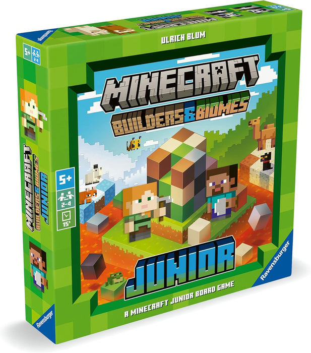 Ravensburger Minecraft Gifts for Boys - Builder & Biomes Junior Board Game for Kids Age 5 Years Up