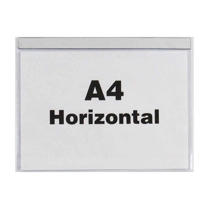 Beaverswood Strength Clear Magnetic Document Pocket ID, Magnetic Document Holder, Magnetic Display Board - 310mm x 215mm, A4 Horizontal, Pack of 10
