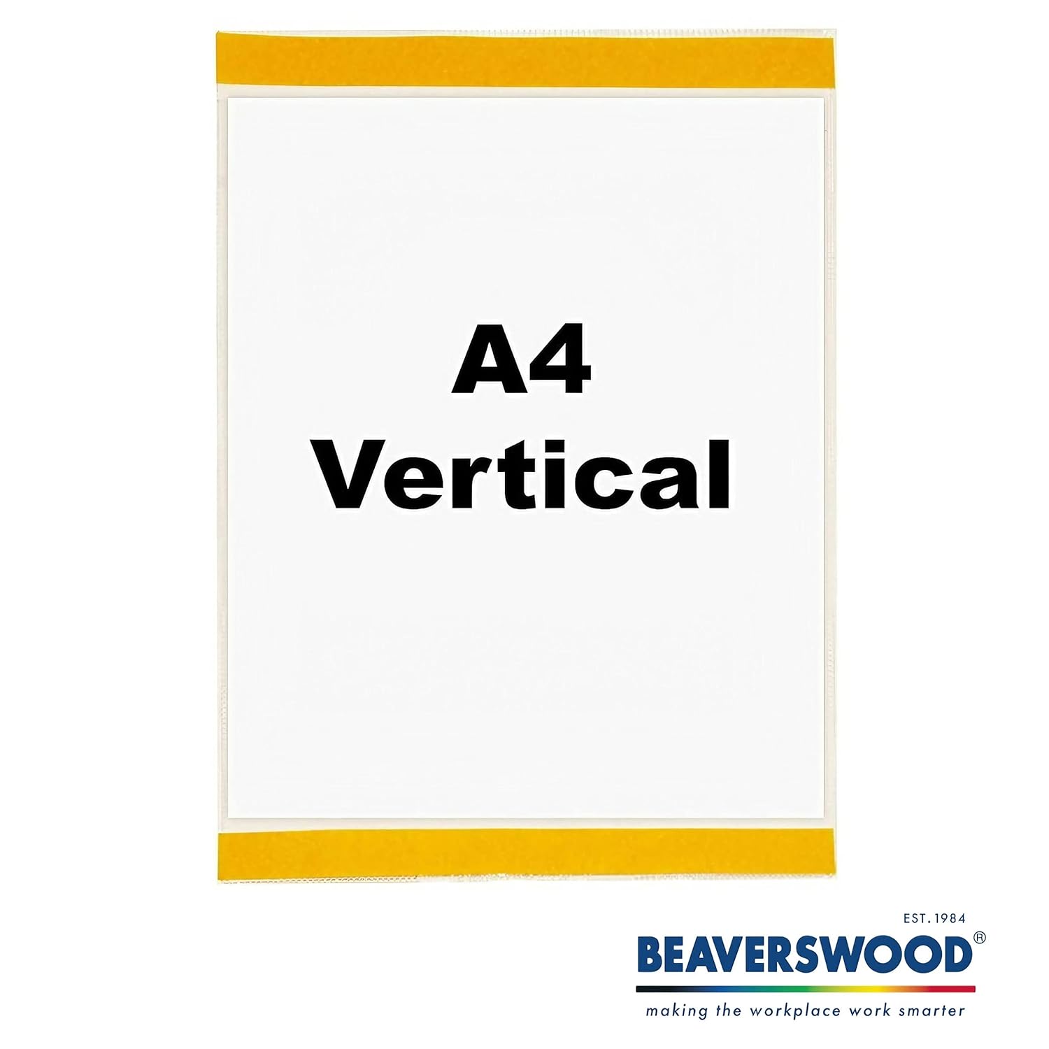 Industrial Strength Clear Pocket - Self-Adhesive - H.310 x W.220mm - A4 Vertical - Pack of 10