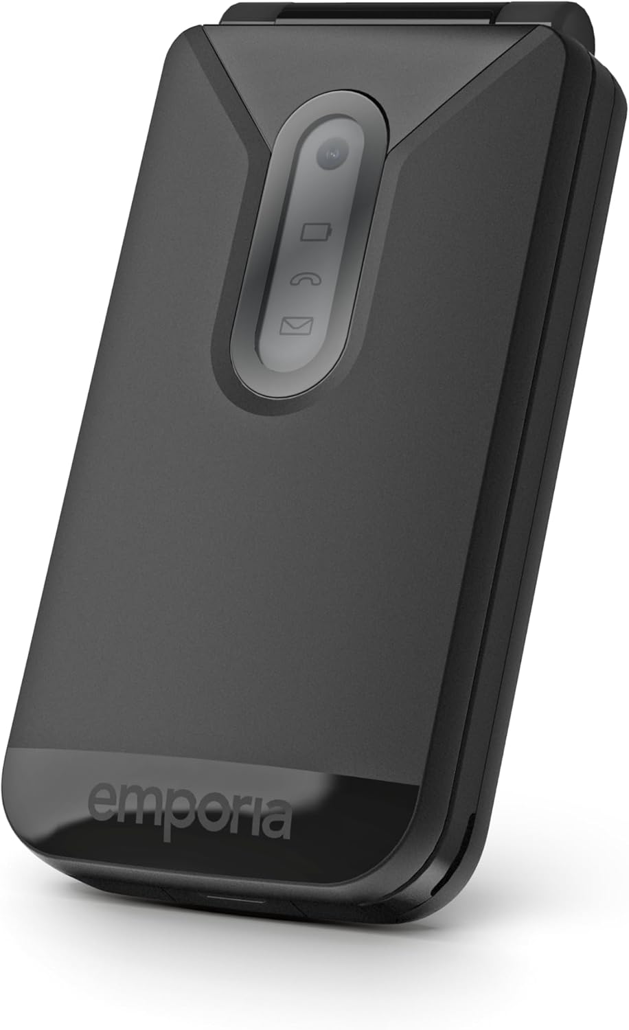 emporiaTALKglam Senior Phone, Contract-Free, Foldable mobile phone, Easy to use, Mobile Phone with Emergency Button, 2.4-Inch Display, Black