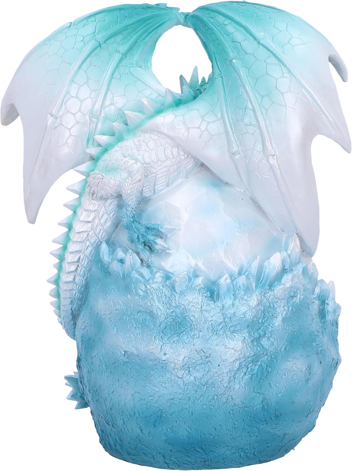 Nemesis Now Northern Lights White Dragon & Crystal W/LED 20.5cm, Resin, White, Cast in the Finest Resin, Expertly Hand-Painted