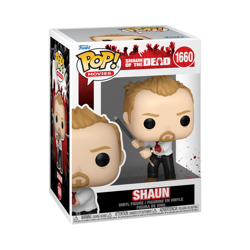 Funko Pop! Movies: SotD - Shaun - 1/6 Quote for Rare Chase Variant - Bloody - Shaun of The Dead - Vinyl Collectible Figure - Gift Idea - Official Merchandise - Toy for Children and Adults