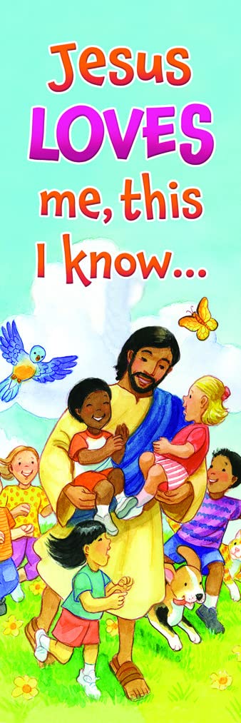 Warner Press 2" x 6.5" Bookmark - Kids - Jesus Loves me This I Know (Pack of 25