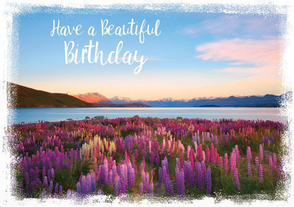 Christian Art Greetings Birthday Greeting Cards - Scenic Views - KJV Scripture - (Box of 12