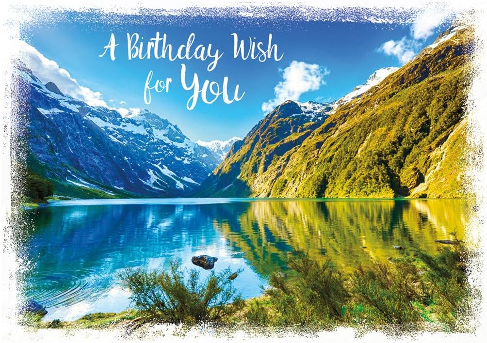 Christian Art Greetings Birthday Greeting Cards - Scenic Views - KJV Scripture - (Box of 12