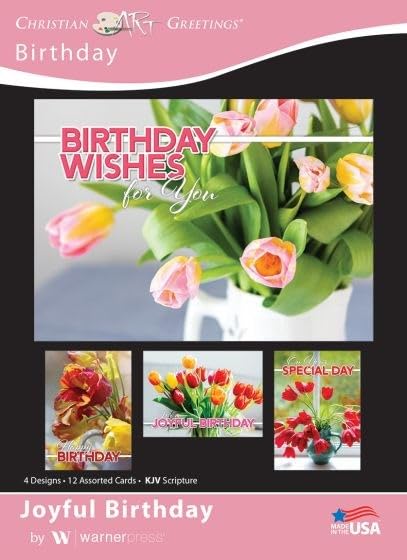 Warner Press Card-Boxed-Joyful Birthday Assorted (Pack Of 12