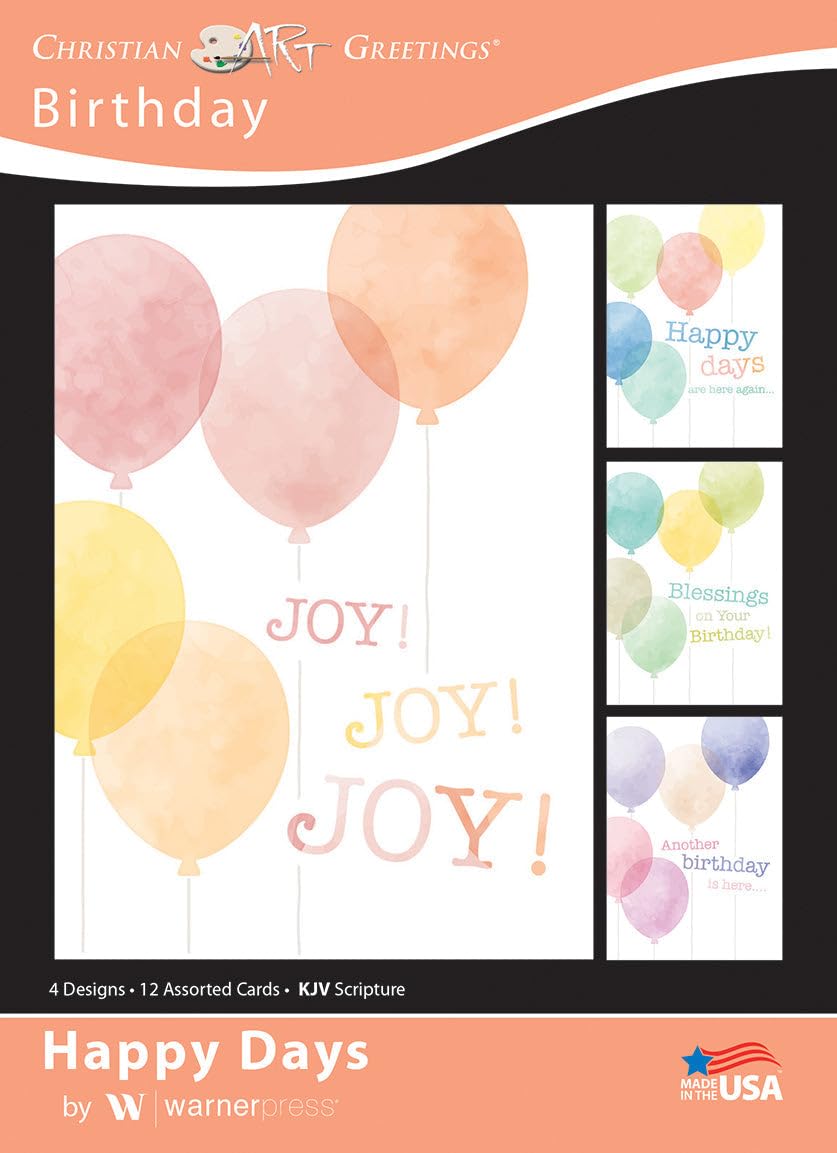 Warner Press Card-Boxed-Happy Days Assorted (Pack Of 12