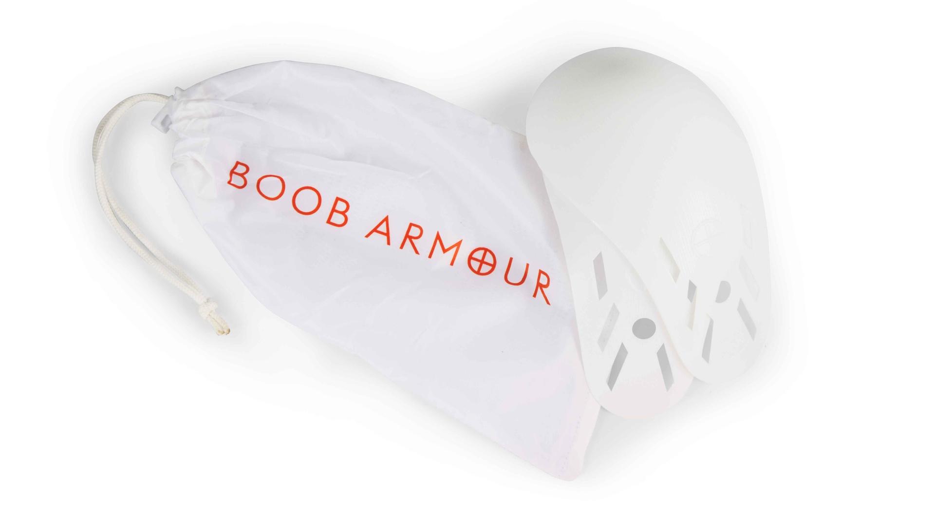 Boob Armour Womens Breast Protector for Chest Contact Team Sports and PPE (White, Youth