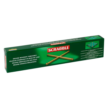 Ideal | Scrabble: Classic Deluxe Wooden Turntable for easily rotating your game board | Classic Games | Word Games | For 2-4 Players | Ages 10+, Holds standard Scrabble boards up to 36cm x 36cm, 11216